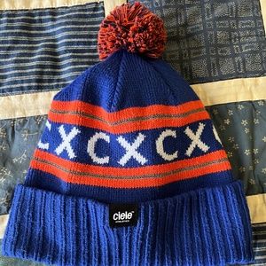 $45 CIELE BEANIE POM POM SKULL RUNNIING CAP HAT gocap